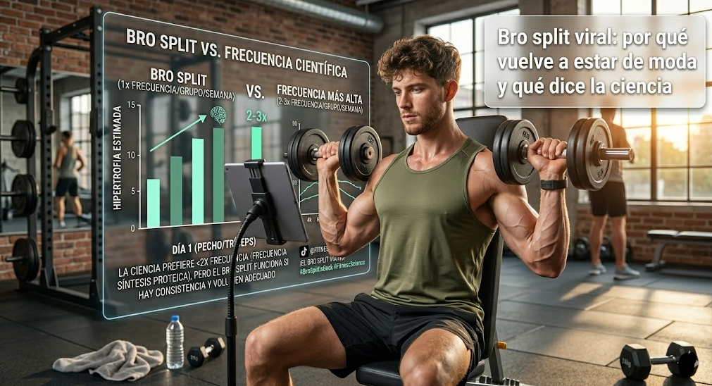 Bro split viral: ciencia y frecuencia de entrenamiento