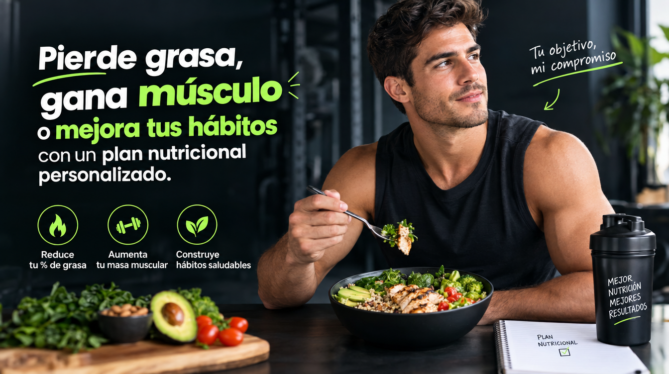 Piérdete en un plan nutricional personalizado: pierde grasa, gana músculo o mejora tus hábitos con Francis Gonedo